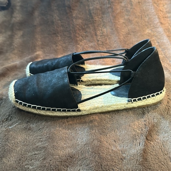 EILEEN FISHER Lee Espadrille Flat, Black Suede Shoe Sz 8 - Picture 6 of 12